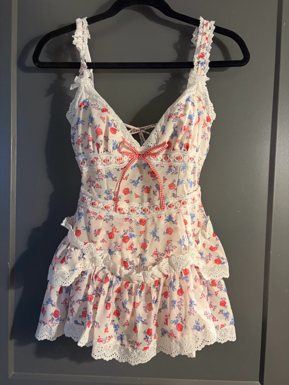For Love & Lemons Ditsy Day Slip Dress XS NWT - Picture 6 of 16